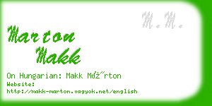 marton makk business card